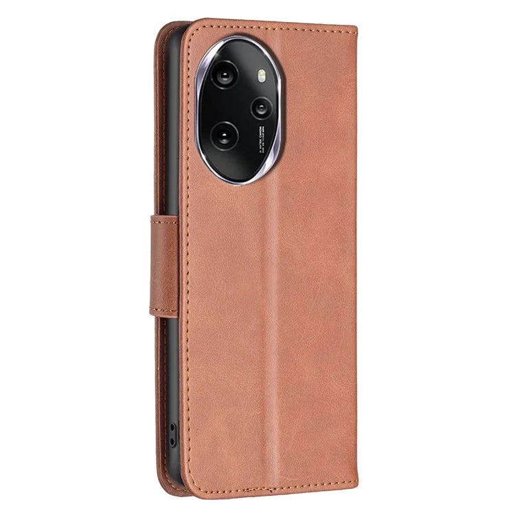 For Honor 100 Pro 5G Cell Phone Case Textured Wallet Anti-Scratch PU Leather Stand Cover
