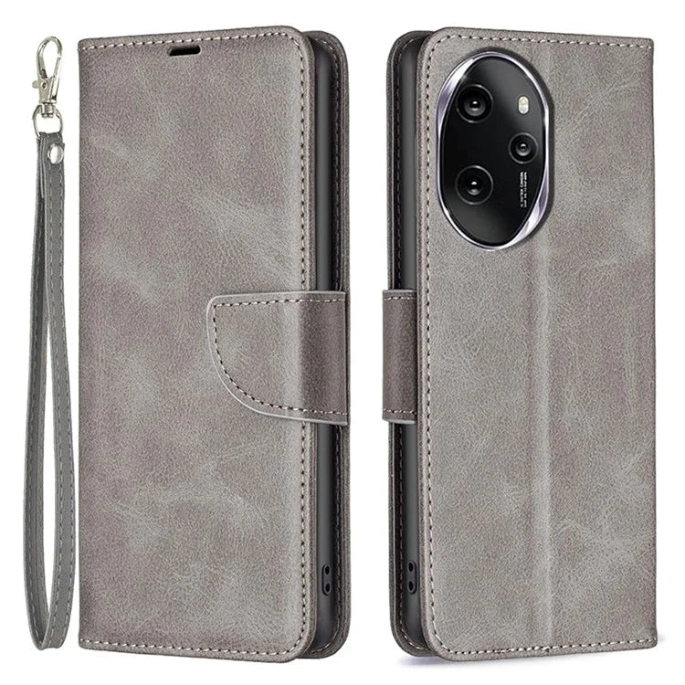 For Honor 100 Pro 5G Cell Phone Case Textured Wallet Anti-Scratch PU Leather Stand Cover