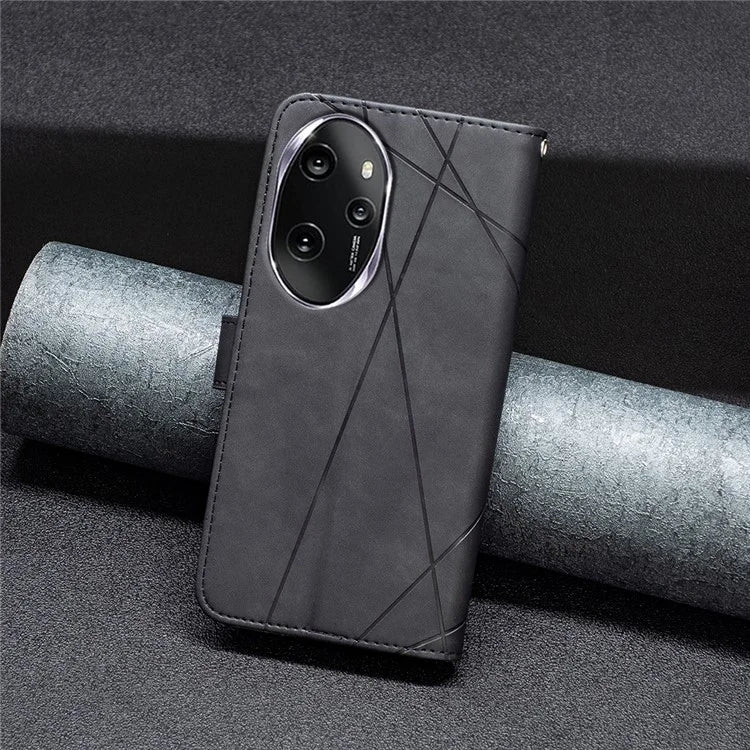 BINFEN COLOR BF05 For Honor 100 Pro 5G Cell Phone Case Imprinted Wallet Stand Leather Cover