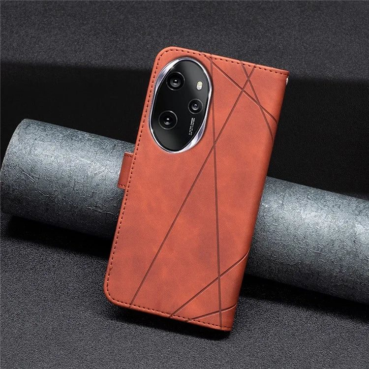 BINFEN COLOR BF05 For Honor 100 Pro 5G Cell Phone Case Imprinted Wallet Stand Leather Cover