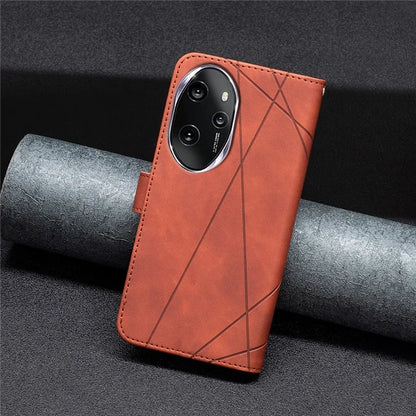 BINFEN COLOR BF05 For Honor 100 Pro 5G Cell Phone Case Imprinted Wallet Stand Leather Cover