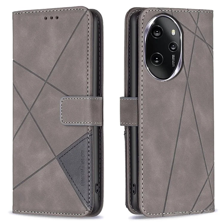 BINFEN COLOR BF05 For Honor 100 Pro 5G Cell Phone Case Imprinted Wallet Stand Leather Cover