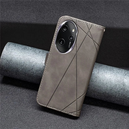 BINFEN COLOR BF05 For Honor 100 Pro 5G Cell Phone Case Imprinted Wallet Stand Leather Cover