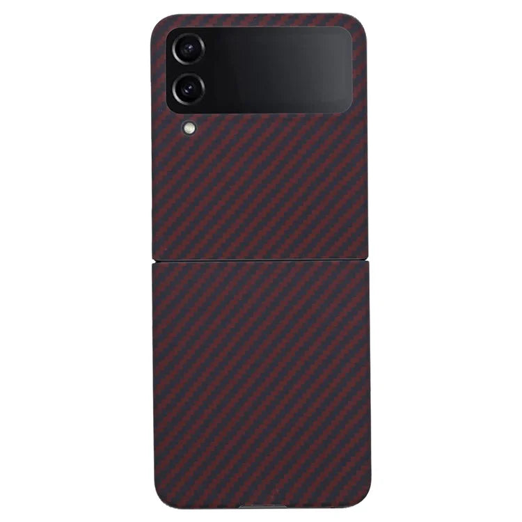 For Samsung Galaxy Z Flip4 5G Phone Shell Big Lens Cutout Aramid Fiber 1500D Coarse Texture Case