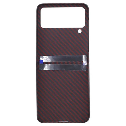 For Samsung Galaxy Z Flip4 5G Phone Shell Big Lens Cutout Aramid Fiber 1500D Coarse Texture Case