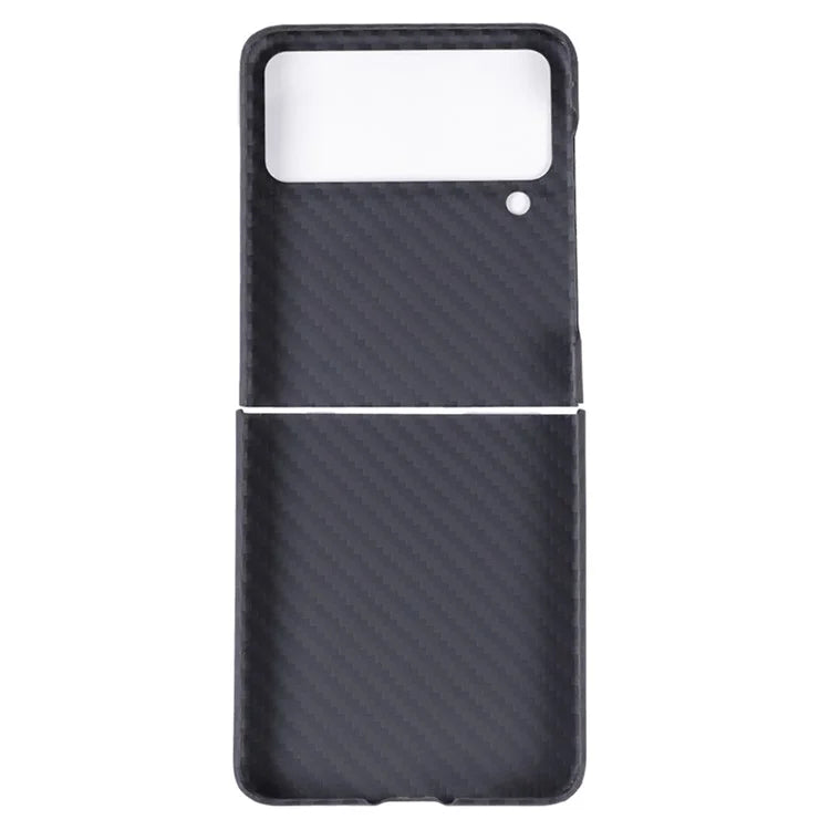 For Samsung Galaxy Z Flip4 5G Phone Shell Big Lens Cutout Aramid Fiber 1500D Coarse Texture Case