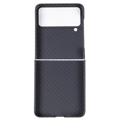 For Samsung Galaxy Z Flip4 5G Phone Shell Big Lens Cutout Aramid Fiber 1500D Coarse Texture Case