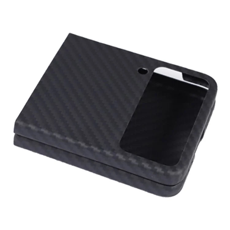 For Samsung Galaxy Z Flip4 5G Phone Shell Big Lens Cutout Aramid Fiber 1500D Coarse Texture Case