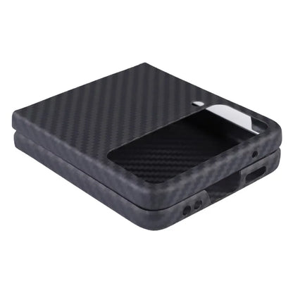 For Samsung Galaxy Z Flip4 5G Phone Shell Big Lens Cutout Aramid Fiber 1500D Coarse Texture Case