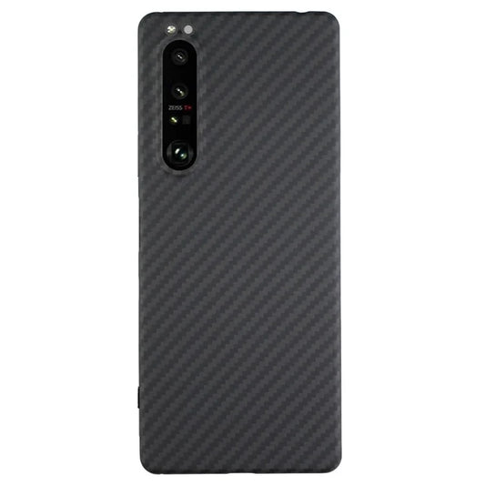 For Sony Xperia 1 III 5G Case 1500D Coarse Texture Aramid Fiber Phone Shell with Big Lens Cutout