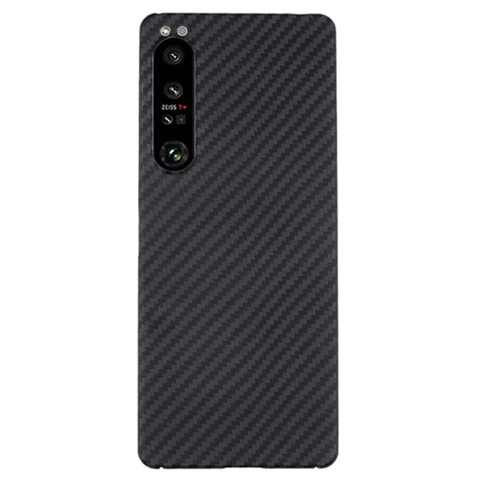 For Sony Xperia 1 IV 5G Phone Shell Big Lens Cutout Aramid Fiber 1500D Coarse Texture Phone Case