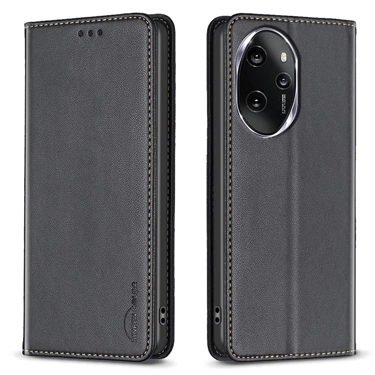 BINFEN COLOR BF18 For Honor 100 Pro 5G Cover Card Holder Leather Stand Cell Phone Case
