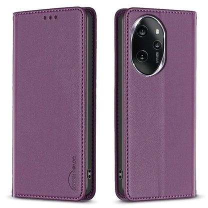 BINFEN COLOR BF18 For Honor 100 Pro 5G Cover Card Holder Leather Stand Cell Phone Case