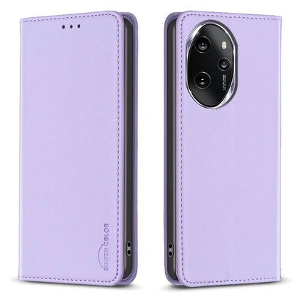BINFEN COLOR BF18 For Honor 100 Pro 5G Cover Card Holder Leather Stand Cell Phone Case