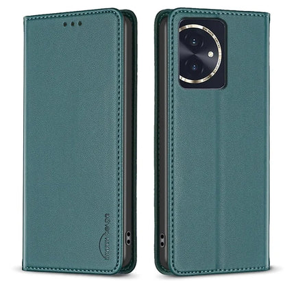 BINFEN COLOR BF18 For Honor 100 5G Cell Phone Case Card Holder Flip Stand Leather Cover