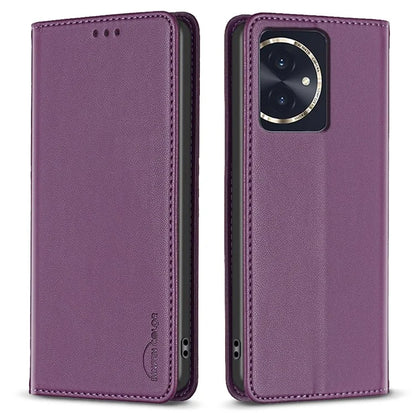 BINFEN COLOR BF18 For Honor 100 5G Cell Phone Case Card Holder Flip Stand Leather Cover