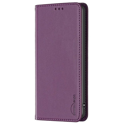 BINFEN COLOR BF18 For Honor 100 5G Cell Phone Case Card Holder Flip Stand Leather Cover