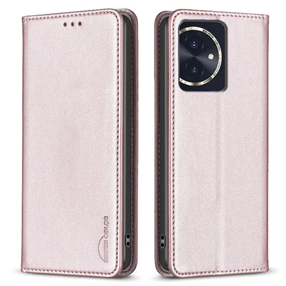 BINFEN COLOR BF18 For Honor 100 5G Cell Phone Case Card Holder Flip Stand Leather Cover