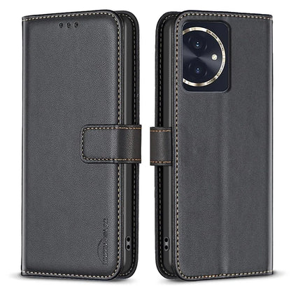 BINFEN COLOR BF17 For Honor 100 5G Cell Phone Case PU Leather Wallet Anti-drop Cover