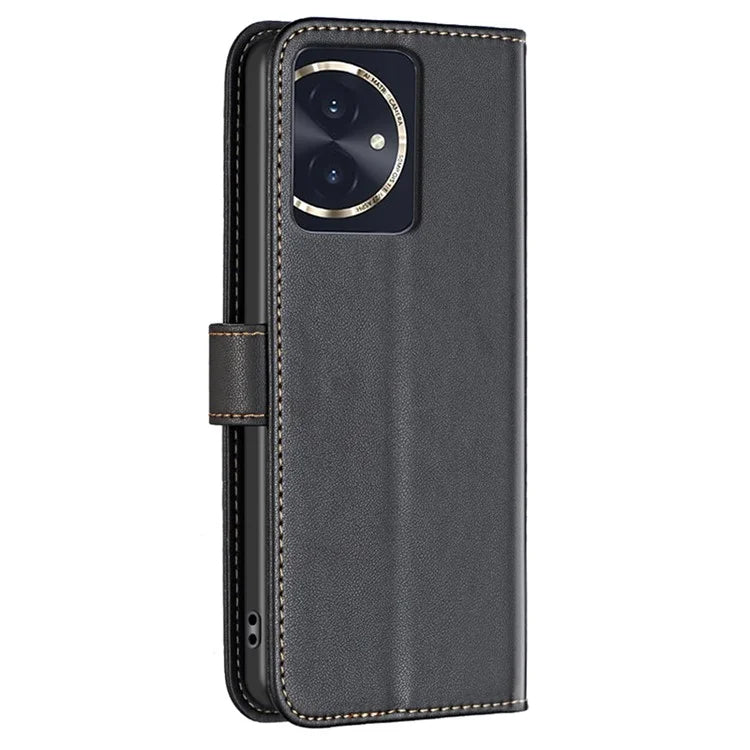 BINFEN COLOR BF17 For Honor 100 5G Cell Phone Case PU Leather Wallet Anti-drop Cover