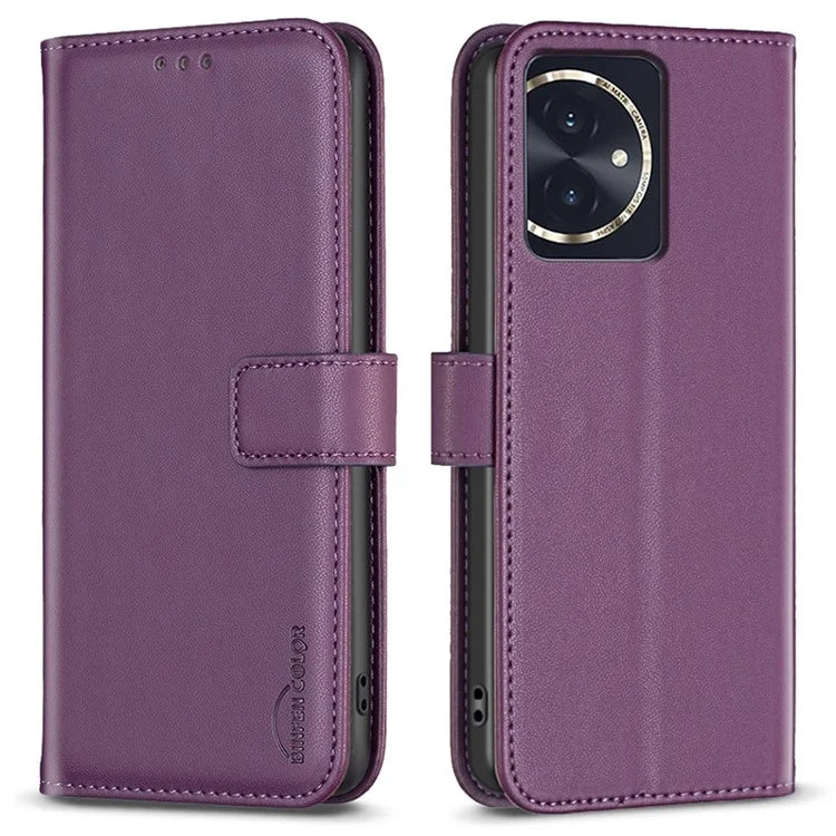 BINFEN COLOR BF17 For Honor 100 5G Cell Phone Case PU Leather Wallet Anti-drop Cover