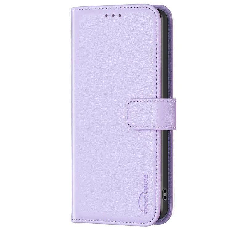 BINFEN COLOR BF17 For Honor 100 5G Cell Phone Case PU Leather Wallet Anti-drop Cover