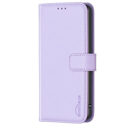 BINFEN COLOR BF17 For Honor 100 5G Cell Phone Case PU Leather Wallet Anti-drop Cover