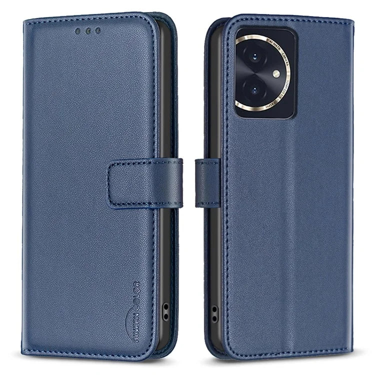 BINFEN COLOR BF17 For Honor 100 5G Cell Phone Case PU Leather Wallet Anti-drop Cover