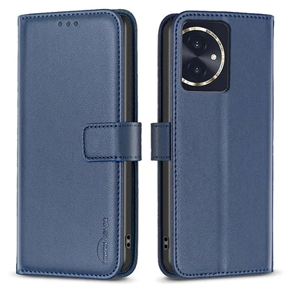 BINFEN COLOR BF17 For Honor 100 5G Cell Phone Case PU Leather Wallet Anti-drop Cover