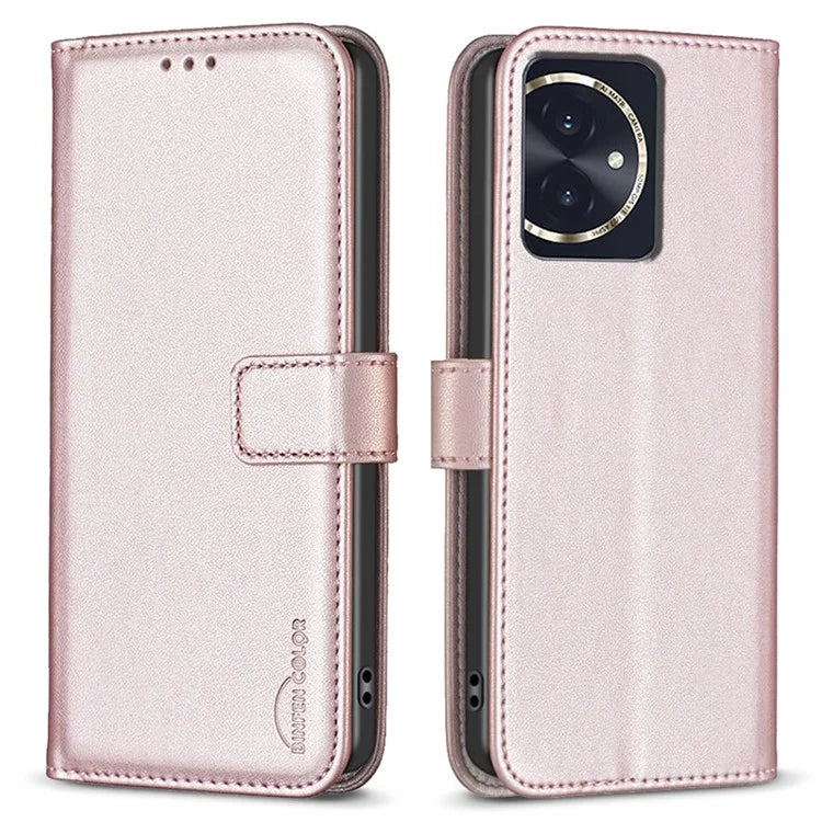 BINFEN COLOR BF17 For Honor 100 5G Cell Phone Case PU Leather Wallet Anti-drop Cover
