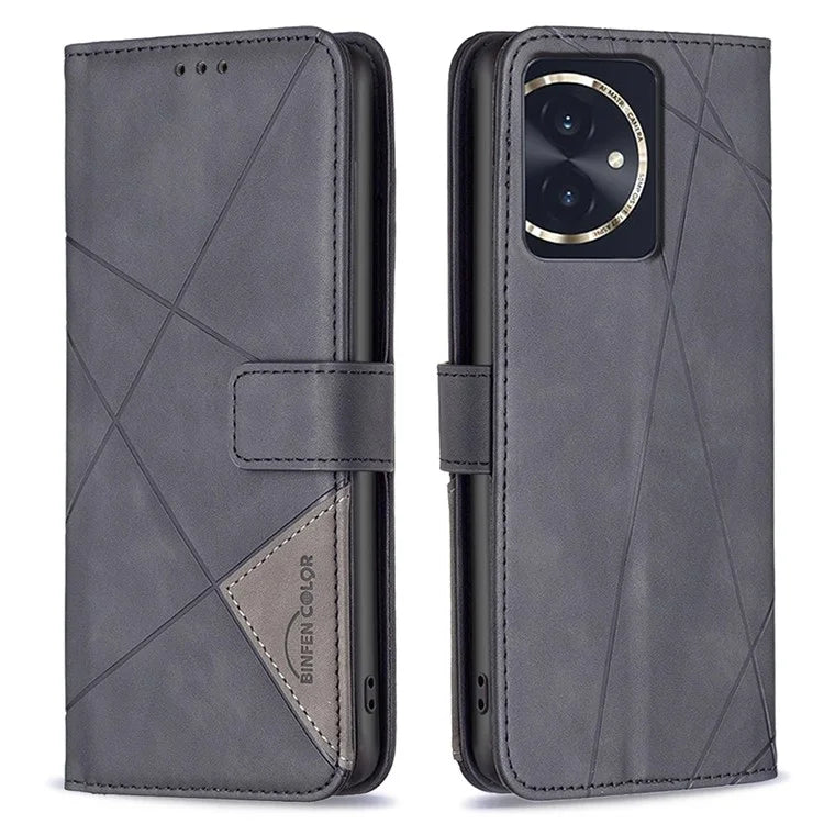 BINFEN COLOR BF05 For Honor 100 5G Cell Phone Case Imprinted Leather Wallet Protective Cover
