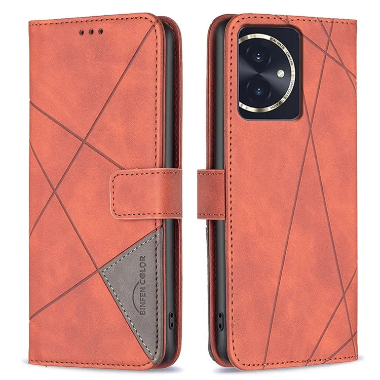 BINFEN COLOR BF05 For Honor 100 5G Cell Phone Case Imprinted Leather Wallet Protective Cover