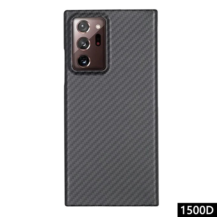 For Samsung Galaxy Note20 Ultra 5G / Note20 Ultra Case 1500D Coarse Texture Black Aramid Fiber Phone Cover