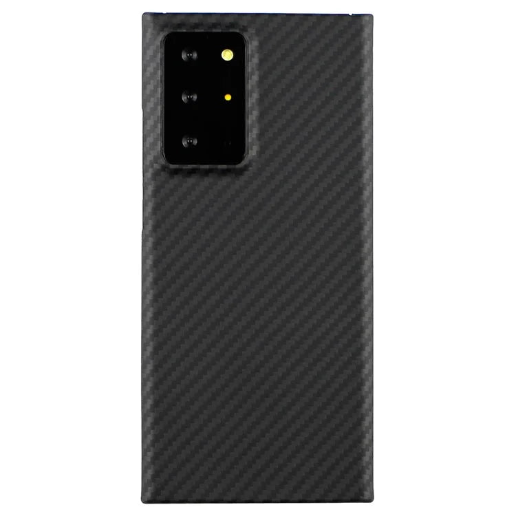 For Samsung Galaxy Note20 Ultra 5G / Note20 Ultra Case 1500D Coarse Texture Black Aramid Fiber Phone Cover