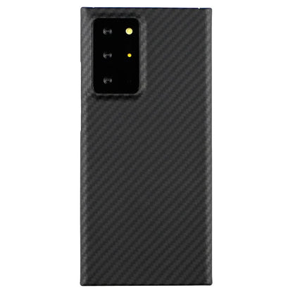 For Samsung Galaxy Note20 Ultra 5G / Note20 Ultra Case 1500D Coarse Texture Black Aramid Fiber Phone Cover