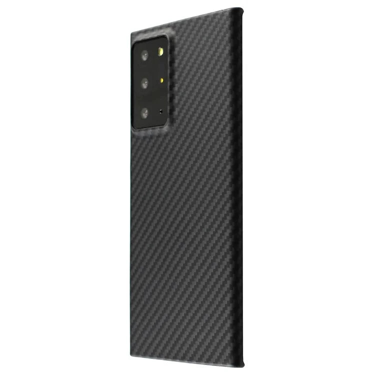 For Samsung Galaxy Note20 Ultra 5G / Note20 Ultra Case 1500D Coarse Texture Black Aramid Fiber Phone Cover