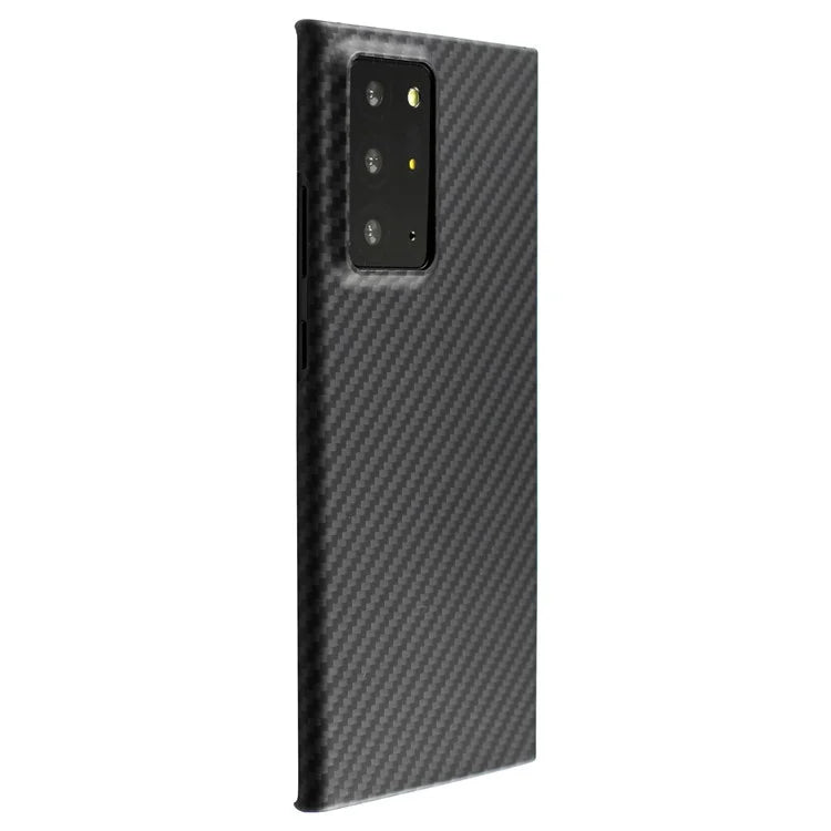 For Samsung Galaxy Note20 Ultra 5G / Note20 Ultra Case 1500D Coarse Texture Black Aramid Fiber Phone Cover