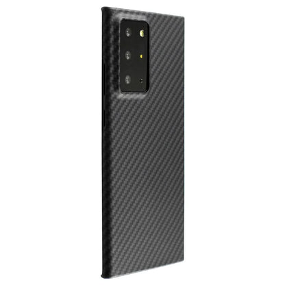 For Samsung Galaxy Note20 Ultra 5G / Note20 Ultra Case 1500D Coarse Texture Black Aramid Fiber Phone Cover