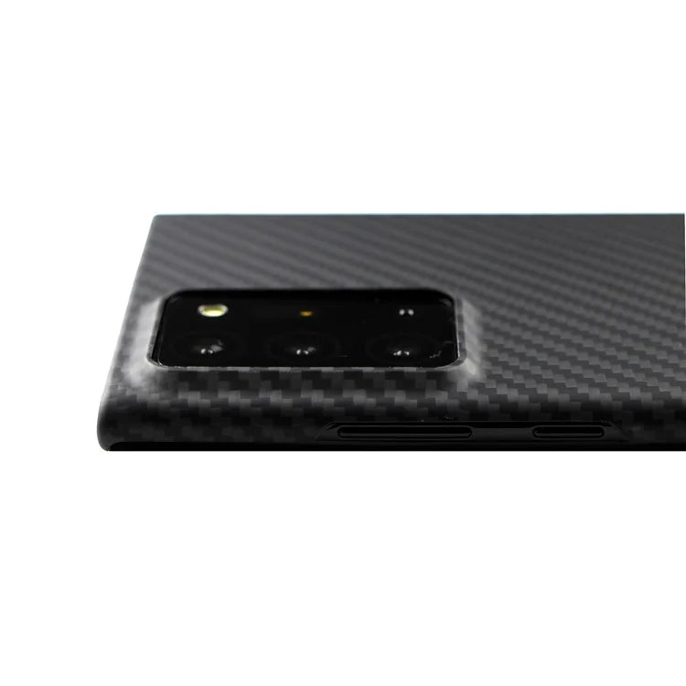For Samsung Galaxy Note20 Ultra 5G / Note20 Ultra Case 1500D Coarse Texture Black Aramid Fiber Phone Cover