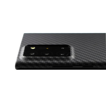 For Samsung Galaxy Note20 Ultra 5G / Note20 Ultra Case 1500D Coarse Texture Black Aramid Fiber Phone Cover