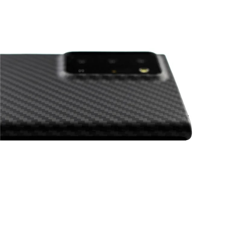 For Samsung Galaxy Note20 Ultra 5G / Note20 Ultra Case 1500D Coarse Texture Black Aramid Fiber Phone Cover