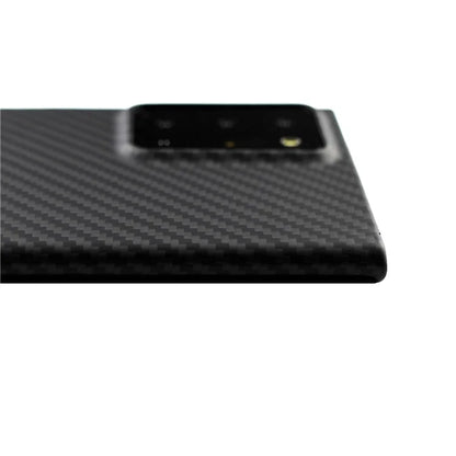 For Samsung Galaxy Note20 Ultra 5G / Note20 Ultra Case 1500D Coarse Texture Black Aramid Fiber Phone Cover
