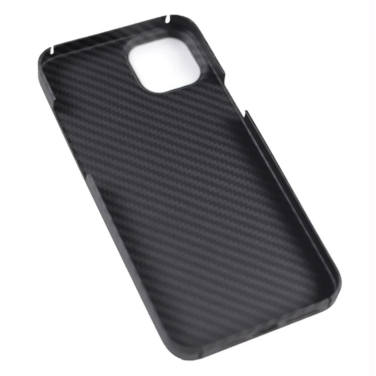 For iPhone 13 Case 1500D Coarse Texture Aramid Fiber Phone Cover with Big Lens Cutout
