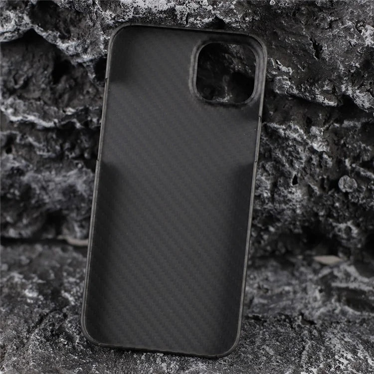For iPhone 13 Case 1500D Coarse Texture Aramid Fiber Phone Cover with Big Lens Cutout