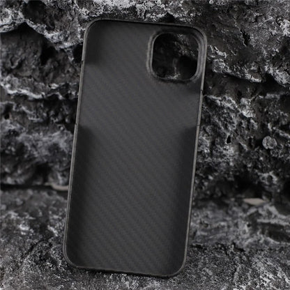 For iPhone 13 Case 1500D Coarse Texture Aramid Fiber Phone Cover with Big Lens Cutout