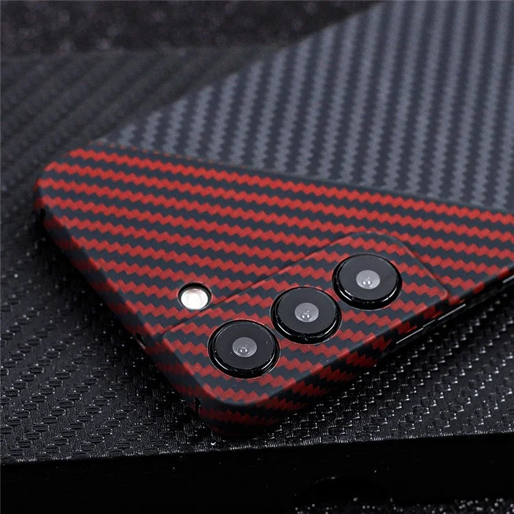 For Samsung Galaxy S21 5G / 4G Case 1500D Coarse Texture Color Splicing Aramid Fiber Precise Lens Cutout Cover