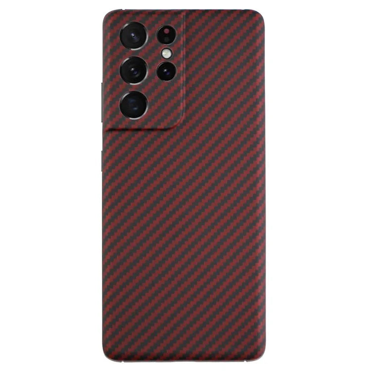 For Samsung Galaxy S21 Ultra 5G Case 1500D Coarse Texture Carbon Fiber Texture Cover with Precise Cutout