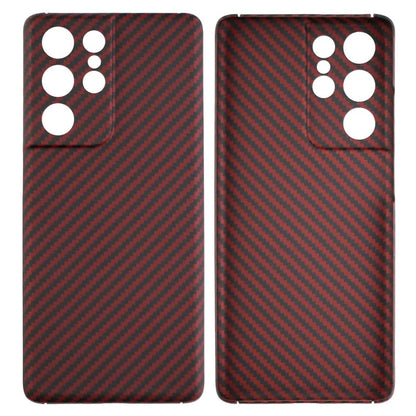 For Samsung Galaxy S21 Ultra 5G Case 1500D Coarse Texture Carbon Fiber Texture Cover with Precise Cutout