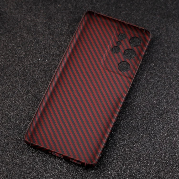 For Samsung Galaxy S21 Ultra 5G Case 1500D Coarse Texture Carbon Fiber Texture Cover with Precise Cutout