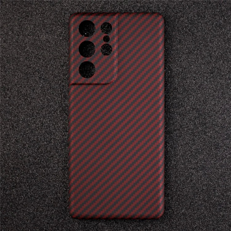 For Samsung Galaxy S21 Ultra 5G Case 1500D Coarse Texture Carbon Fiber Texture Cover with Precise Cutout